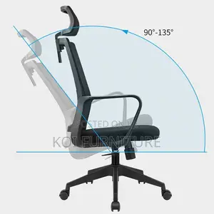 Office Chairs; Headrest Black Ergonomic Office Chair