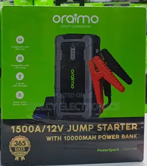Oraimo Power Spark 1500A 12V Car Jump Starter With 10000 mAh