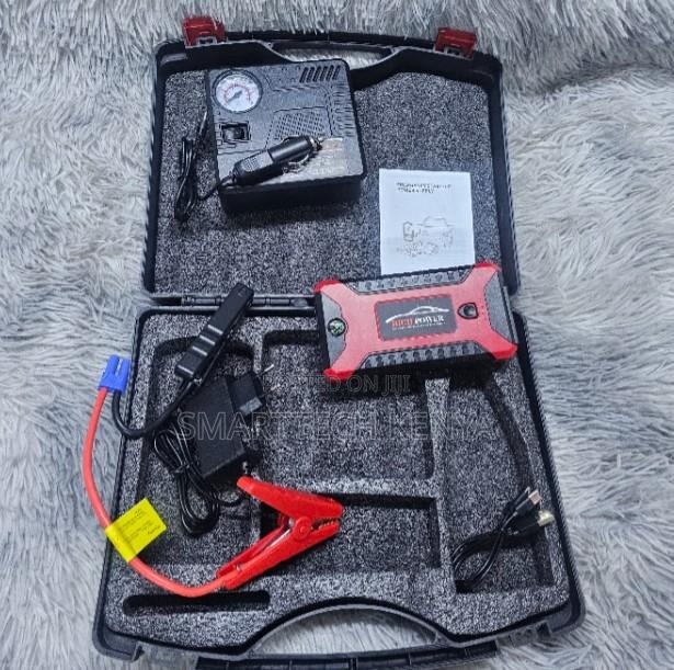 99800mAh Car Jump Starter With Air Compressor Power Bank 12V