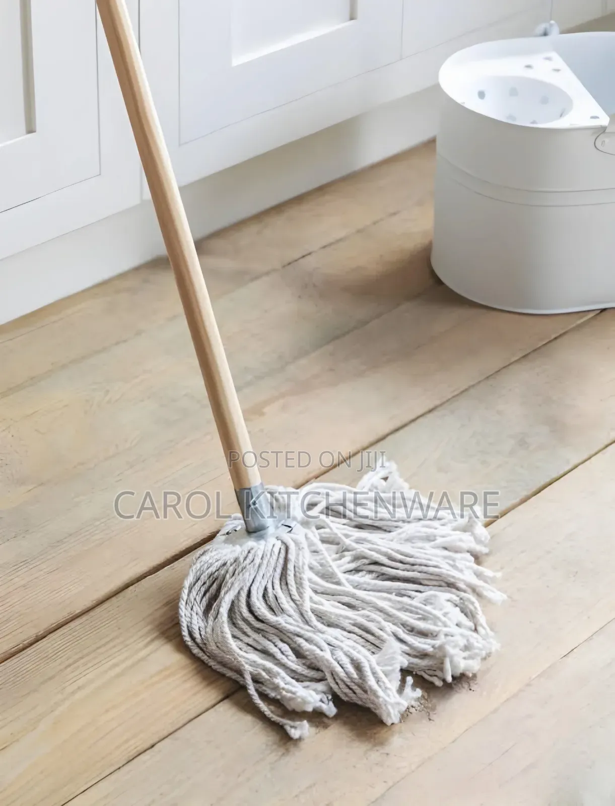 Large Metal Mop and Stick / Large Metal Mophead With Stick