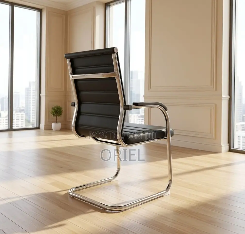 Office Waiting Chair : Faux Leather Visitor Seat
