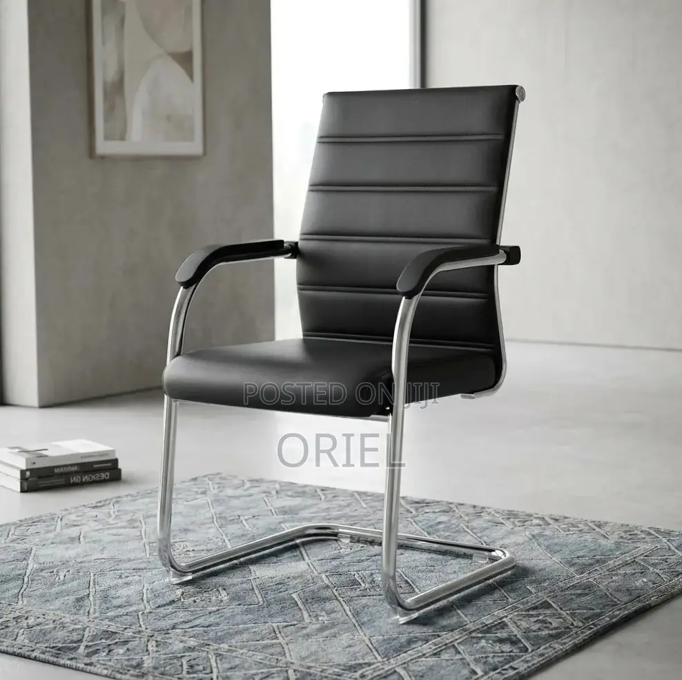 Office Waiting Chair : Faux Leather Visitor Seat