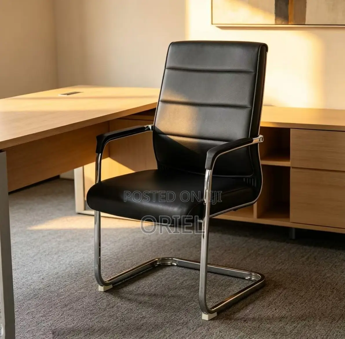 Office Waiting Chair : Faux Leather Visitor Seat