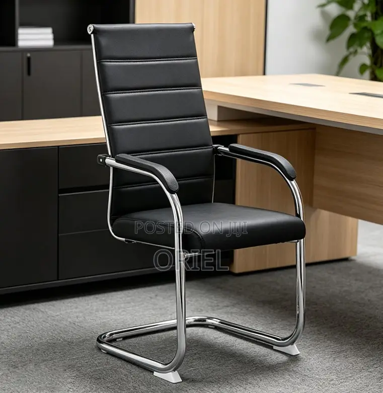 Office Waiting Chair : Faux Leather Visitor Seat