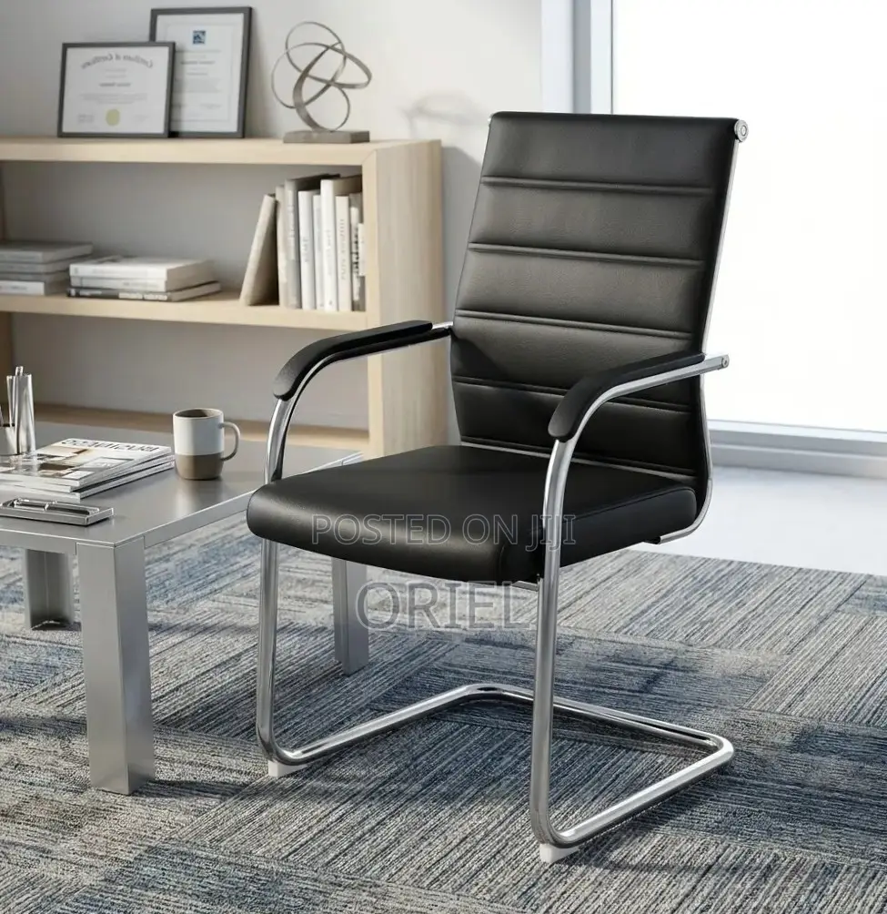 Office Waiting Chair : Faux Leather Visitor Seat