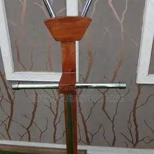 Coat Hanger; Executive Wooden Suit Valet Stand