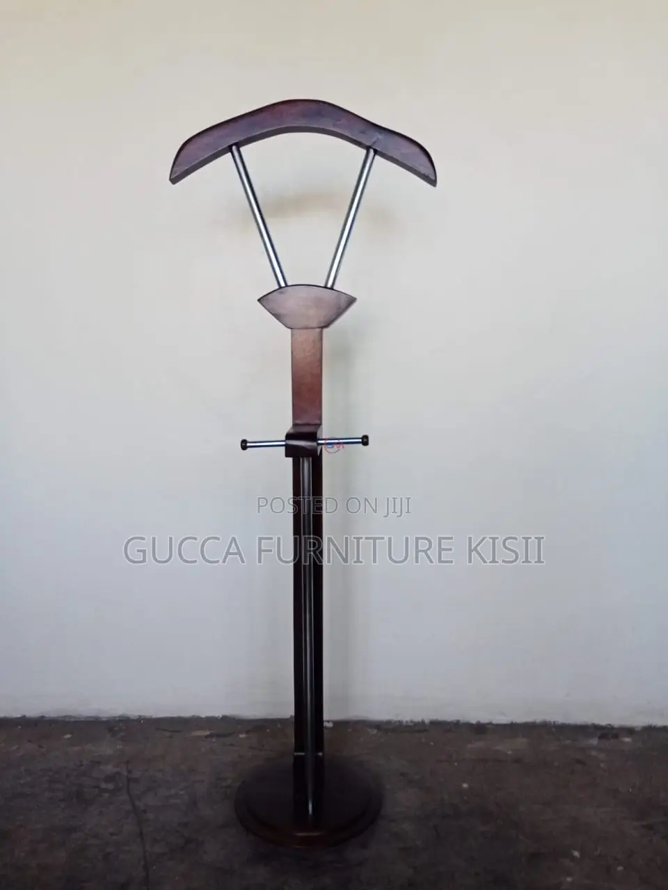 Coat Hanger; Executive Wooden Suit Valet Stand