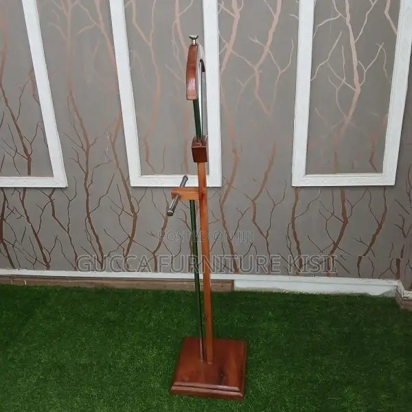 Coat Hanger; Executive Wooden Suit Valet Stand