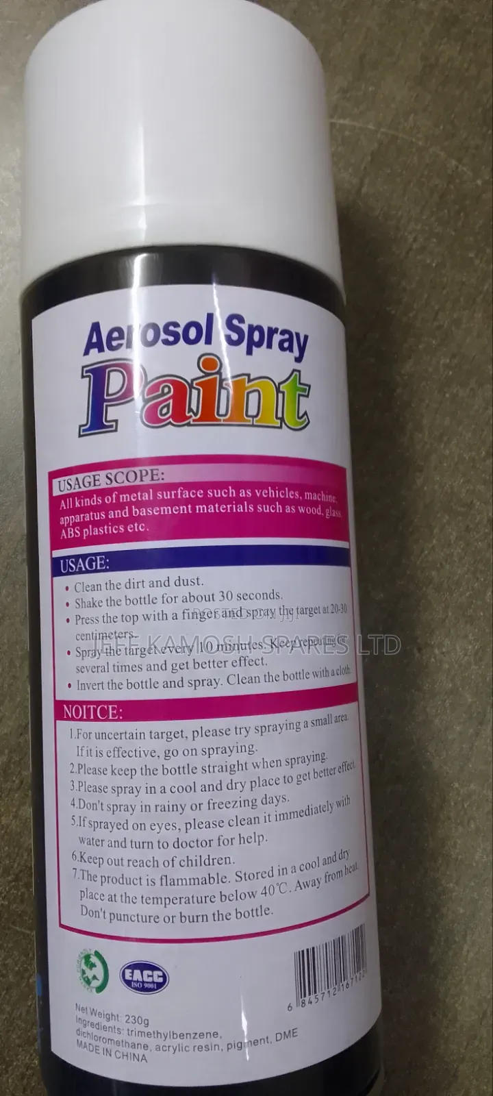 Aerosol Spray Paint 450ml All Colours Available
