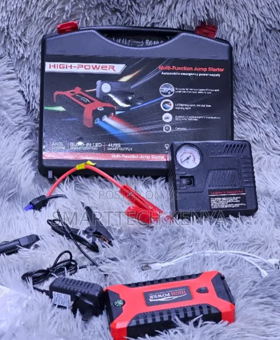Portable Car Jump Starter Kit Plus Air Compressor Available
