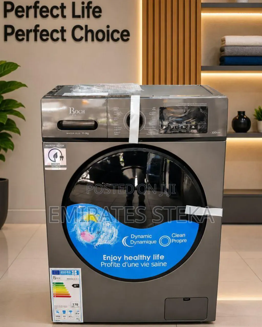 Roch Washing Machine 8kg Front Loader Wash and Spin
