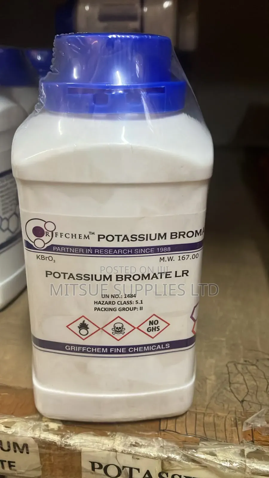 Potassium Bromate LR 500g Griffchem