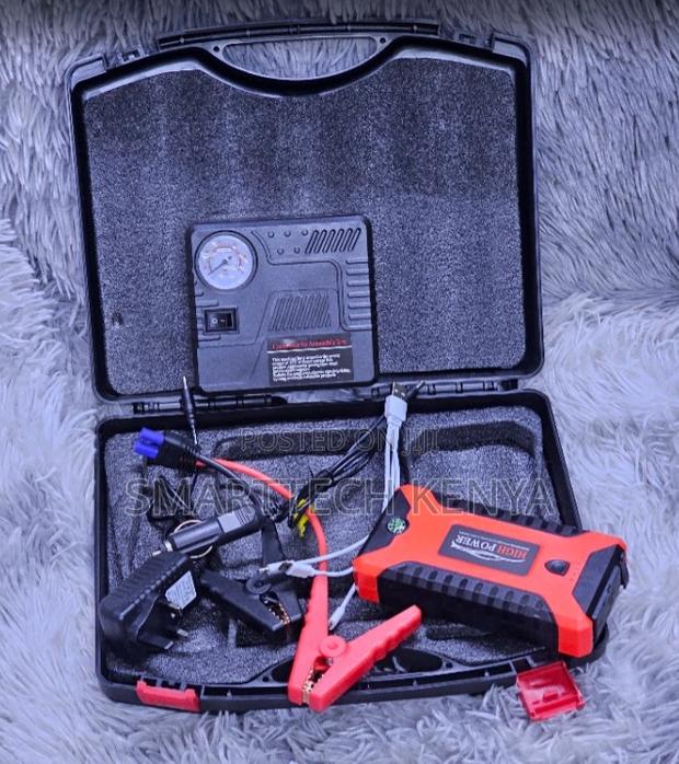 Multi-Function Car Emergency Jump Starter Kit With Air Compressor