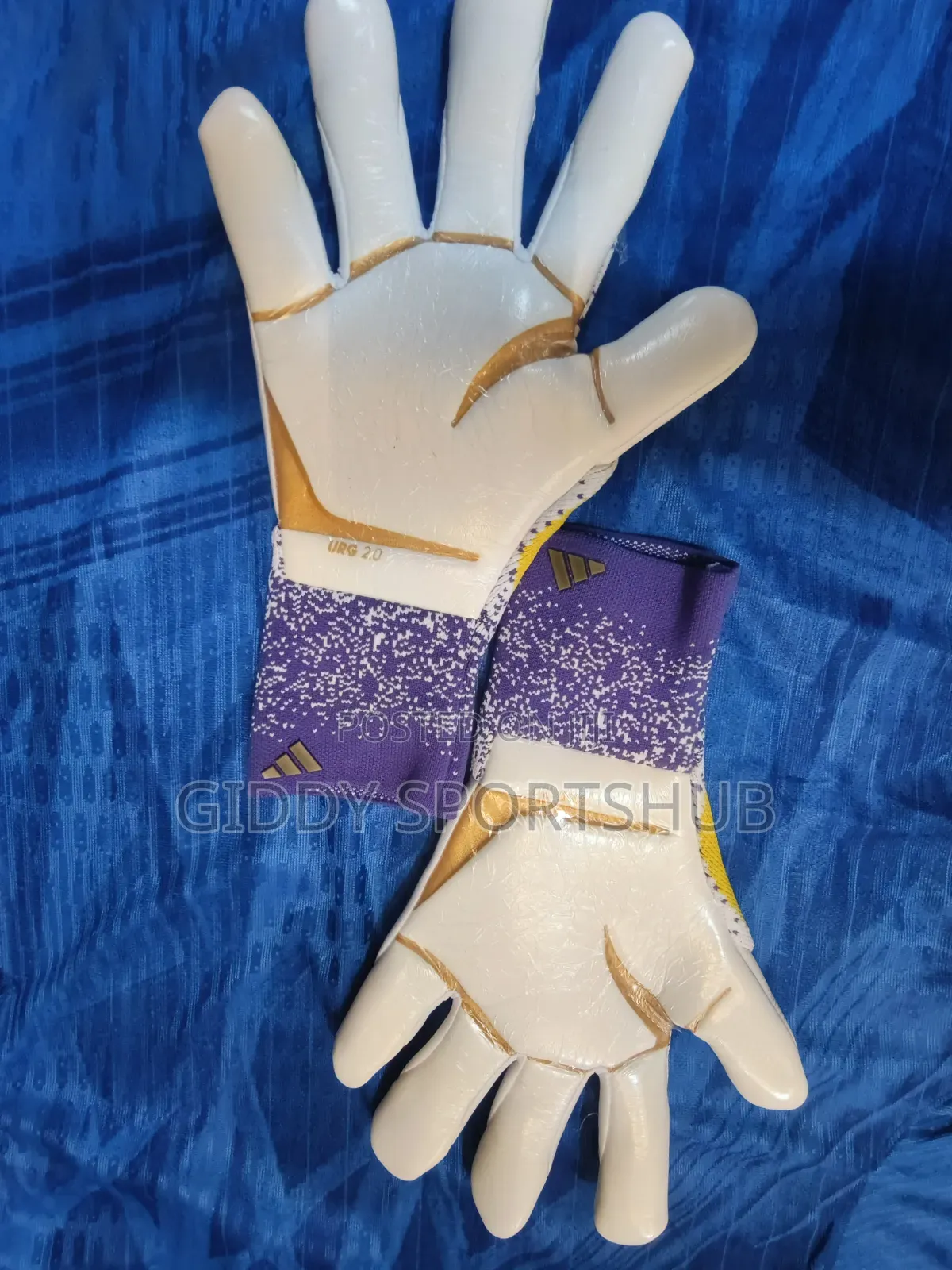 Adidas Predator White/Purple Gloves Size 10