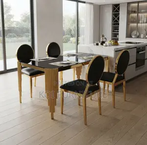 Dining Set; Four Seaters Golden Classic Dining Set