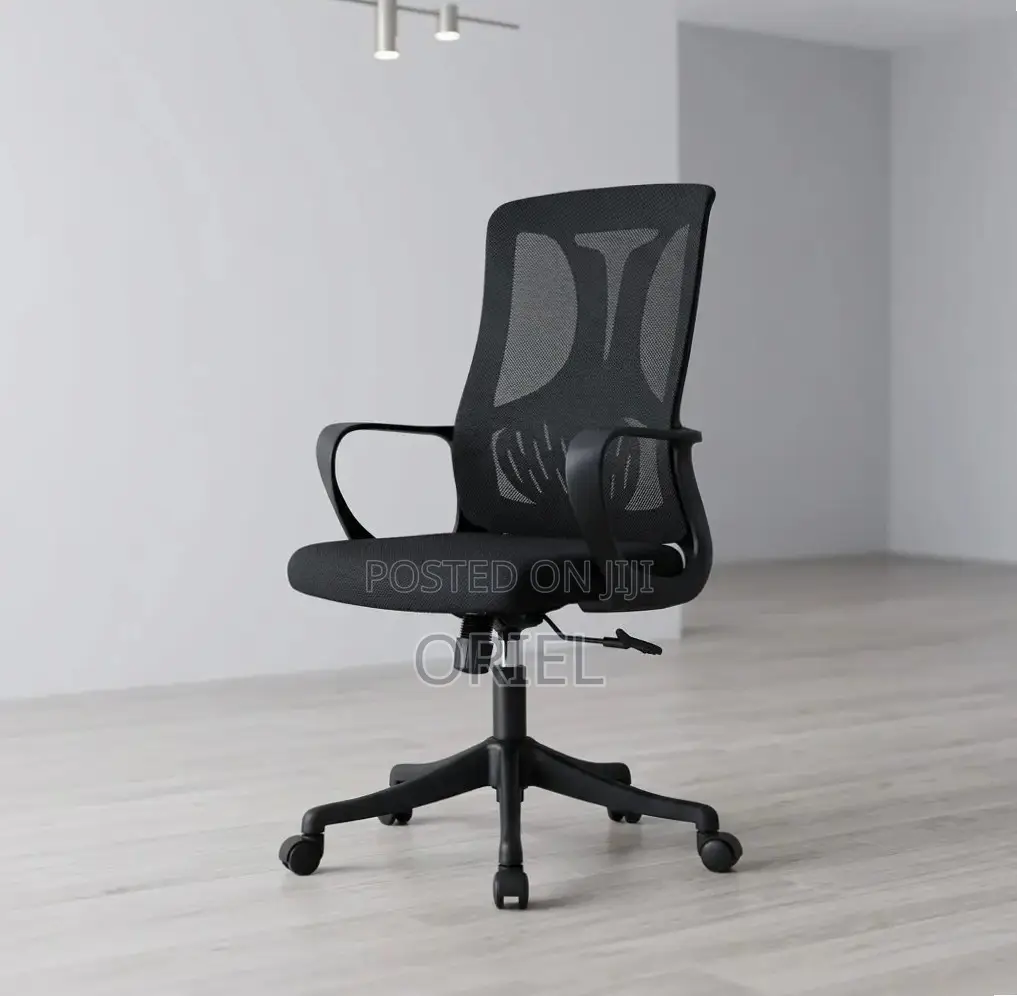 Office Chair : Adjustable Height Mid-Back Staff Chair