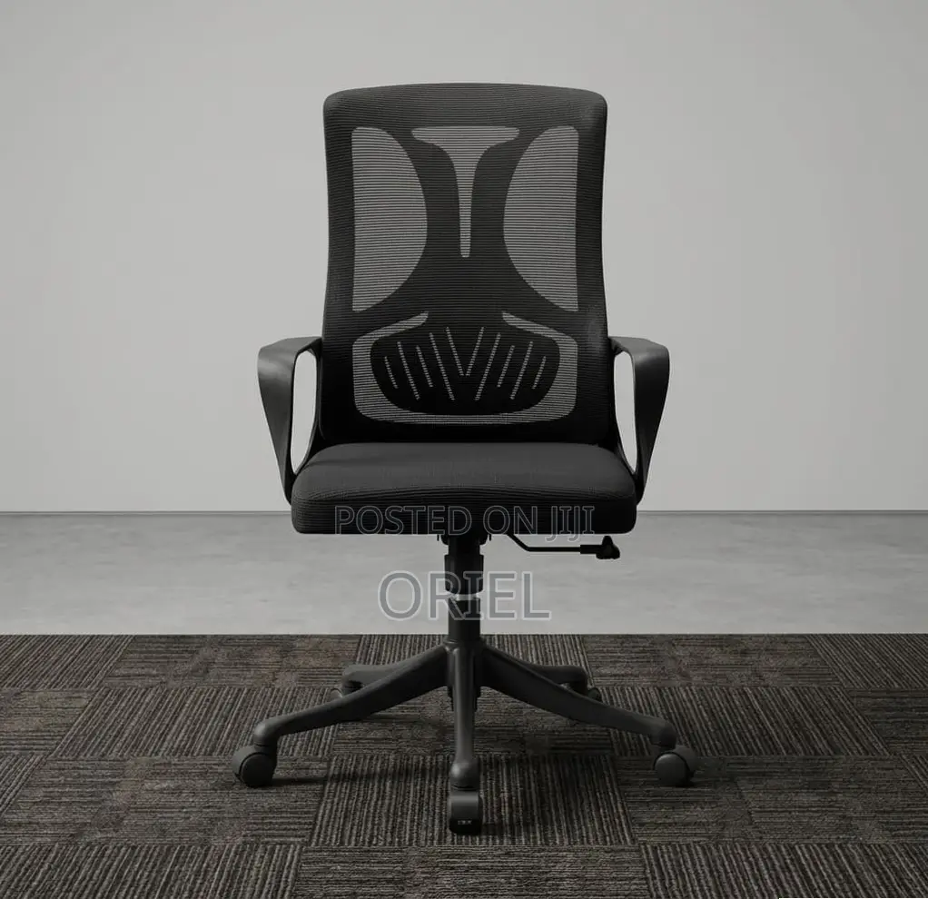 Office Chair : Adjustable Height Mid-Back Staff Chair