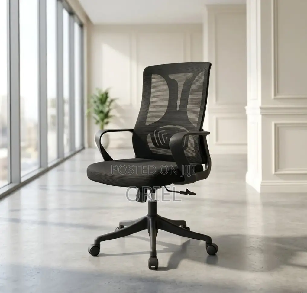 Office Chair : Adjustable Height Mid-Back Staff Chair