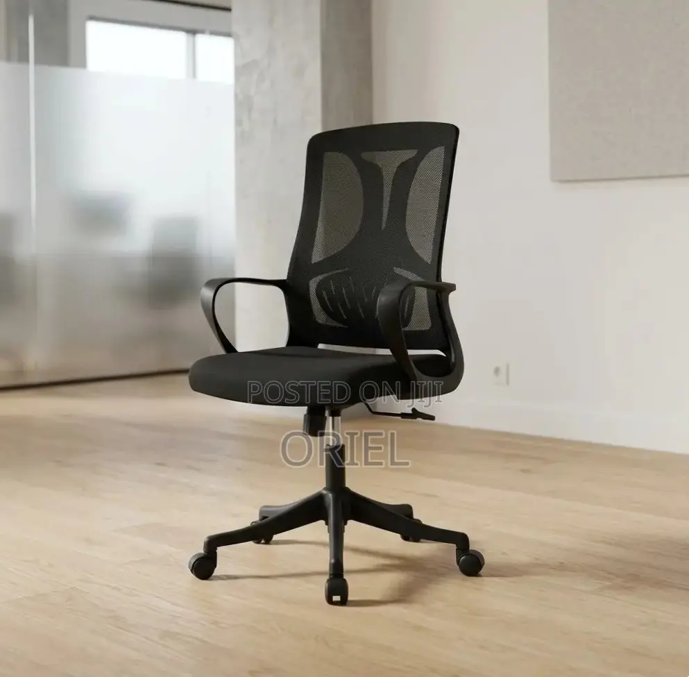 Office Chair : Adjustable Height Mid-Back Staff Chair