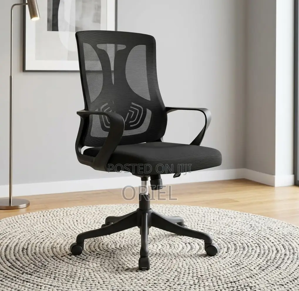 Office Chair : Adjustable Height Mid-Back Staff Chair