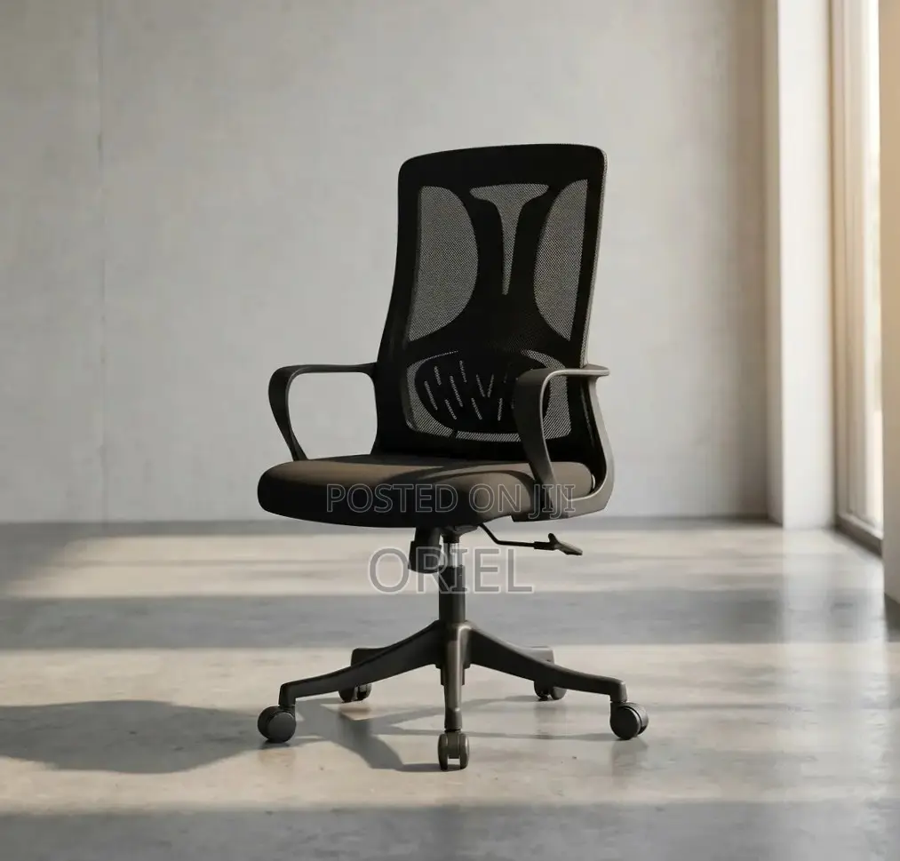 Office Chair : Adjustable Height Mid-Back Staff Chair