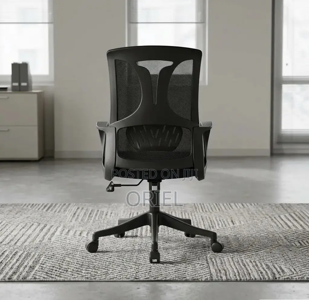 Office Chair : Adjustable Height Mid-Back Staff Chair