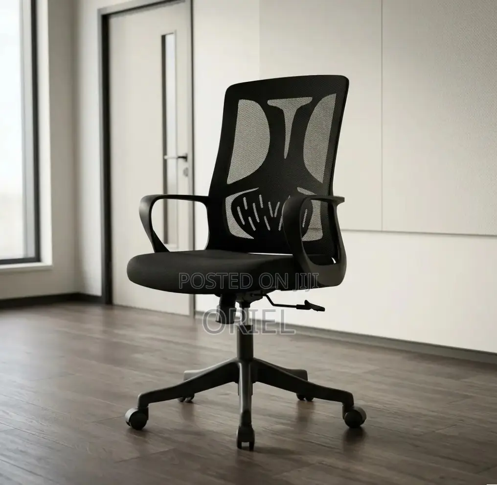Office Chair : Adjustable Height Mid-Back Staff Chair