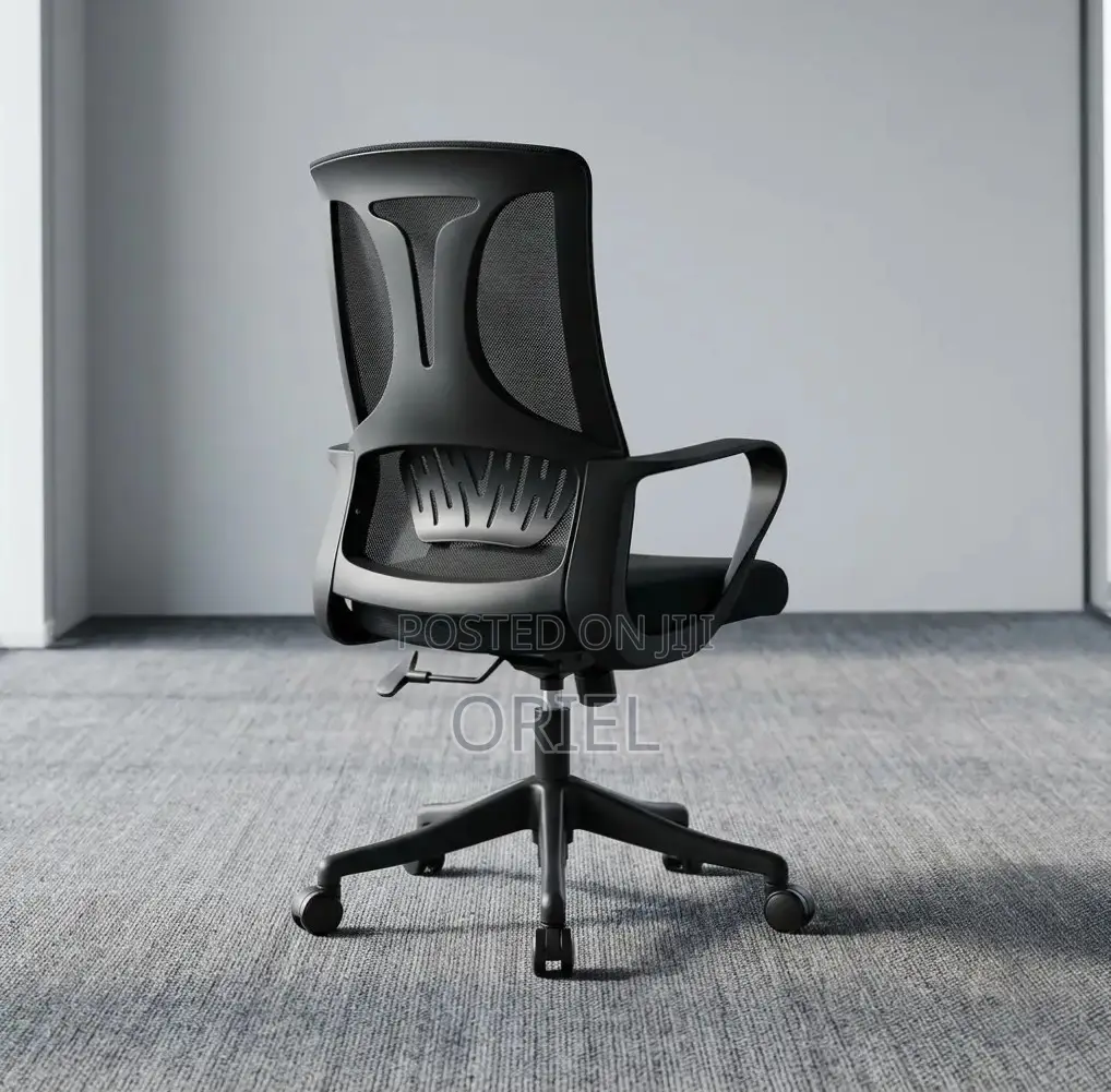 Office Chair : Adjustable Height Mid-Back Staff Chair