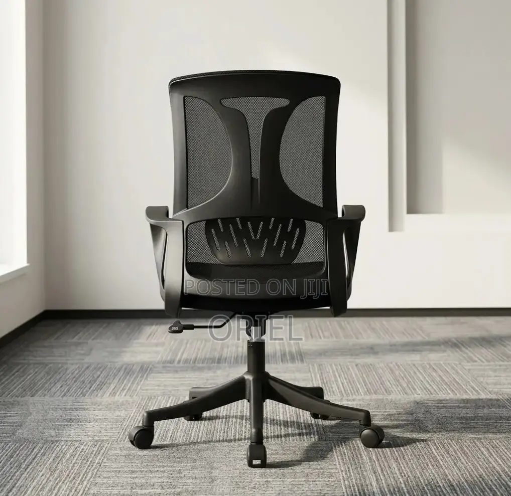 Office Chair : Adjustable Height Mid-Back Staff Chair