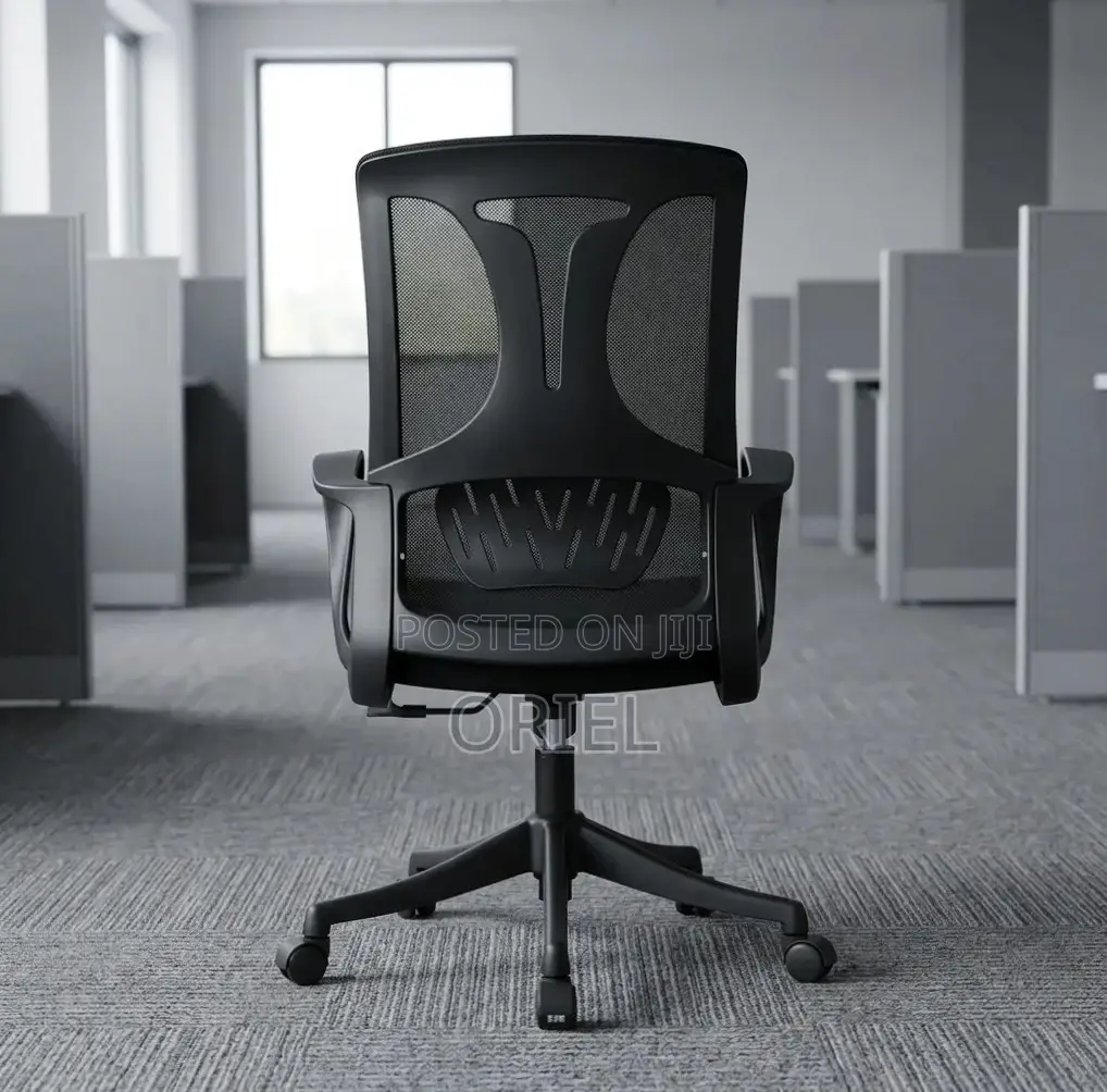 Office Chair : Adjustable Height Mid-Back Staff Chair