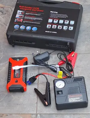 Portable Car Battery Jump Starter With Air Compressor