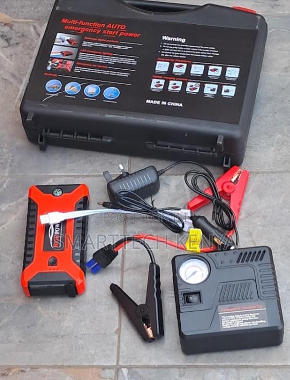 Portable Car Battery Jump Starter With Air Compressor