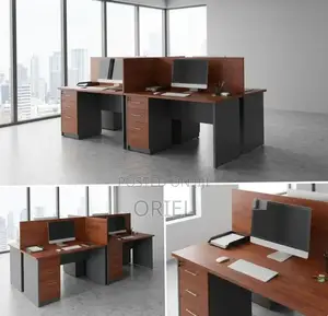 Office Workstation : Corporate 4-Person Desk Local Workstation