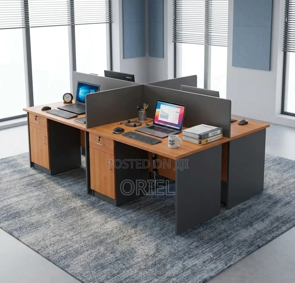Office Workstation : Corporate 4-Person Desk Local Workstation