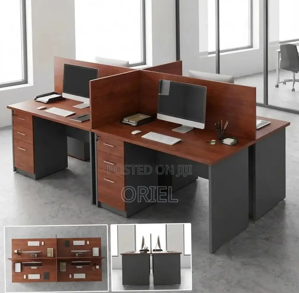 Office Workstation : Corporate 4-Person Desk Local Workstation