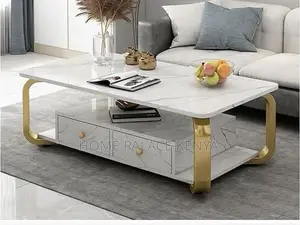 Coffee Table; Modern Designer Coffee Table With MDF Top for Home Decor