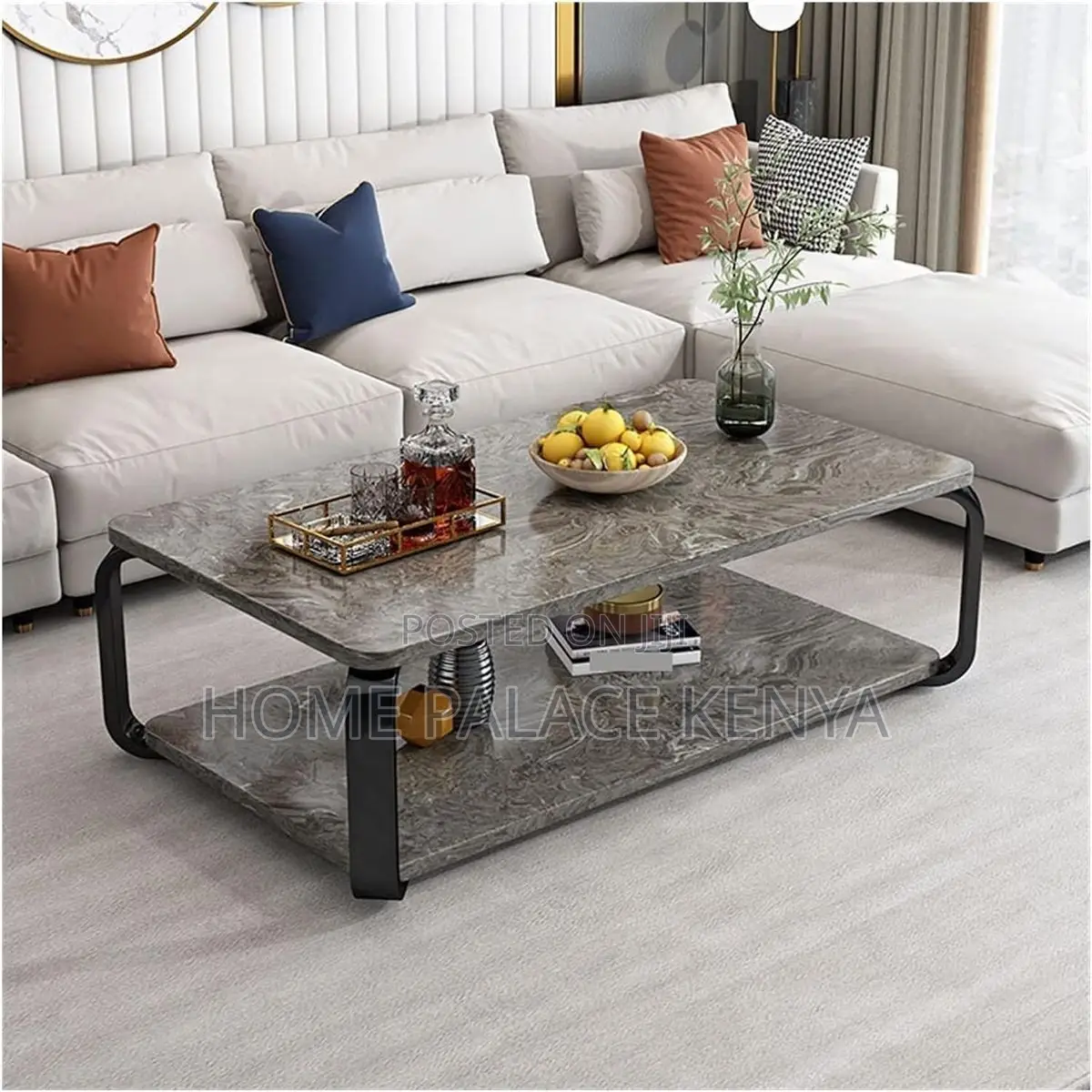 Coffee Table; Modern Designer Coffee Table With MDF Top for Home Decor
