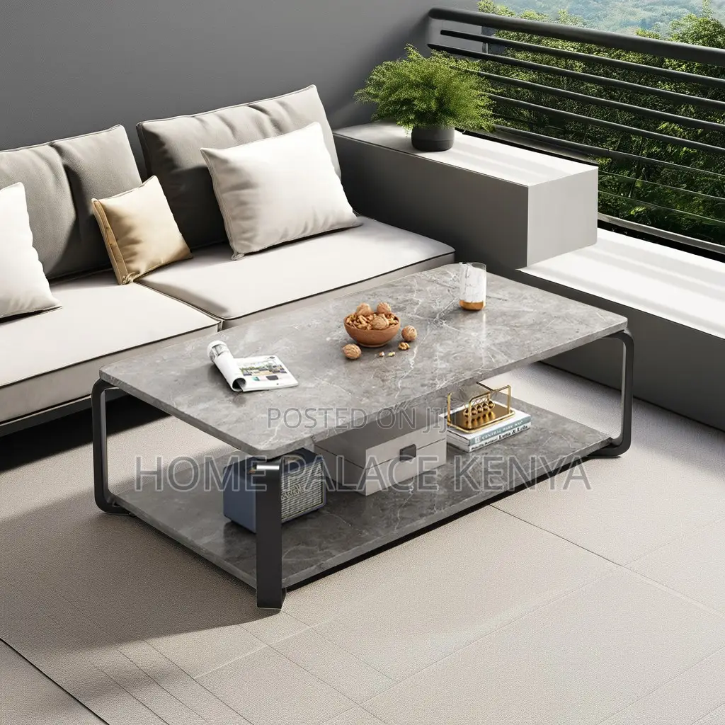 Coffee Table; Modern Designer Coffee Table With MDF Top for Home Decor