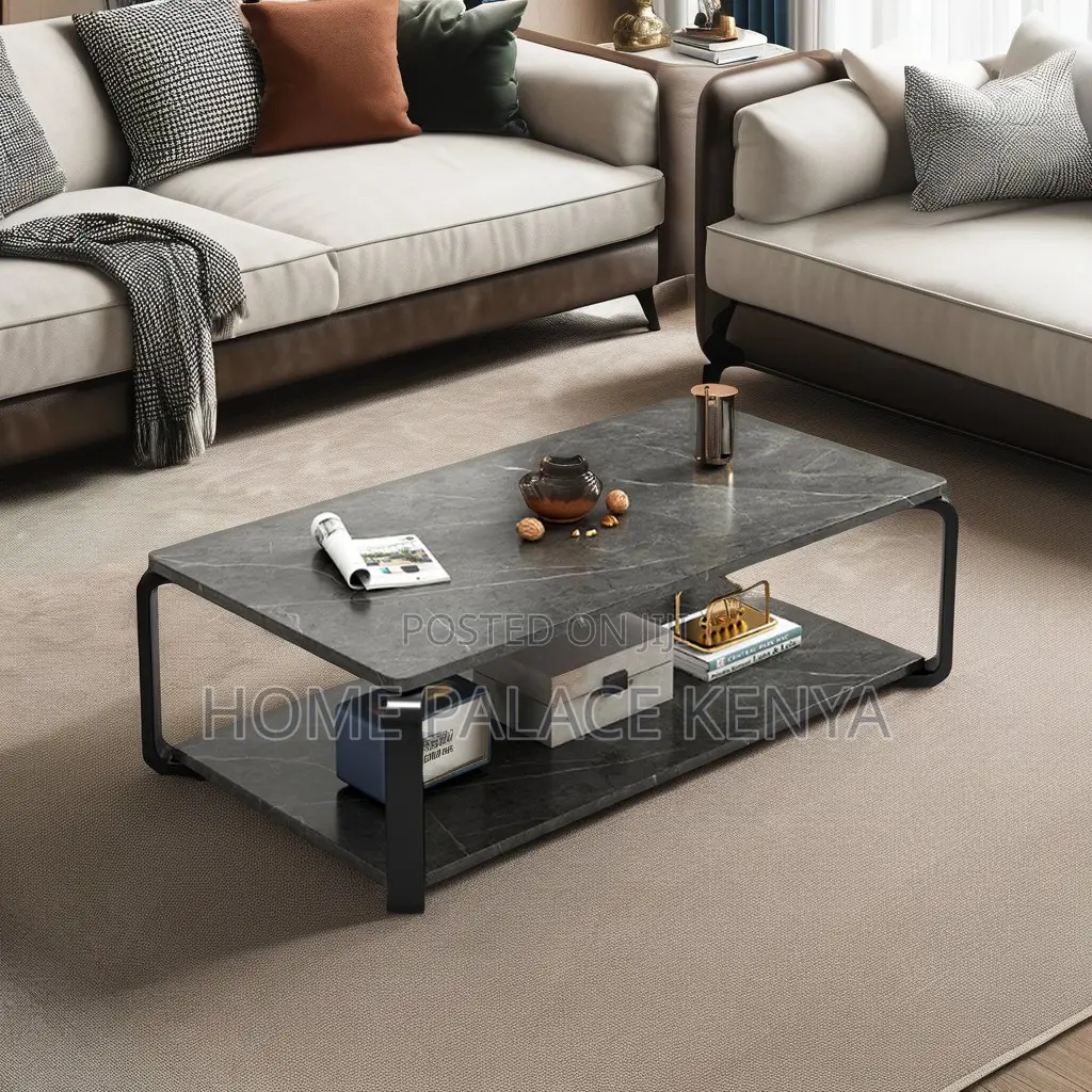 Coffee Table; Modern Designer Coffee Table With MDF Top for Home Decor