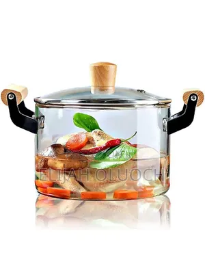 *2.5L Transparent Glass Cooking Pots