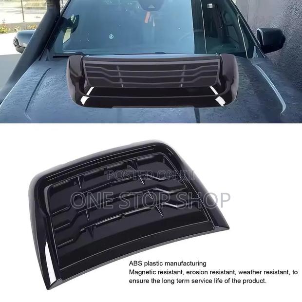 Carbon Fiber Style Finish Design Decorative Exterior Trim Bonnet Scoop