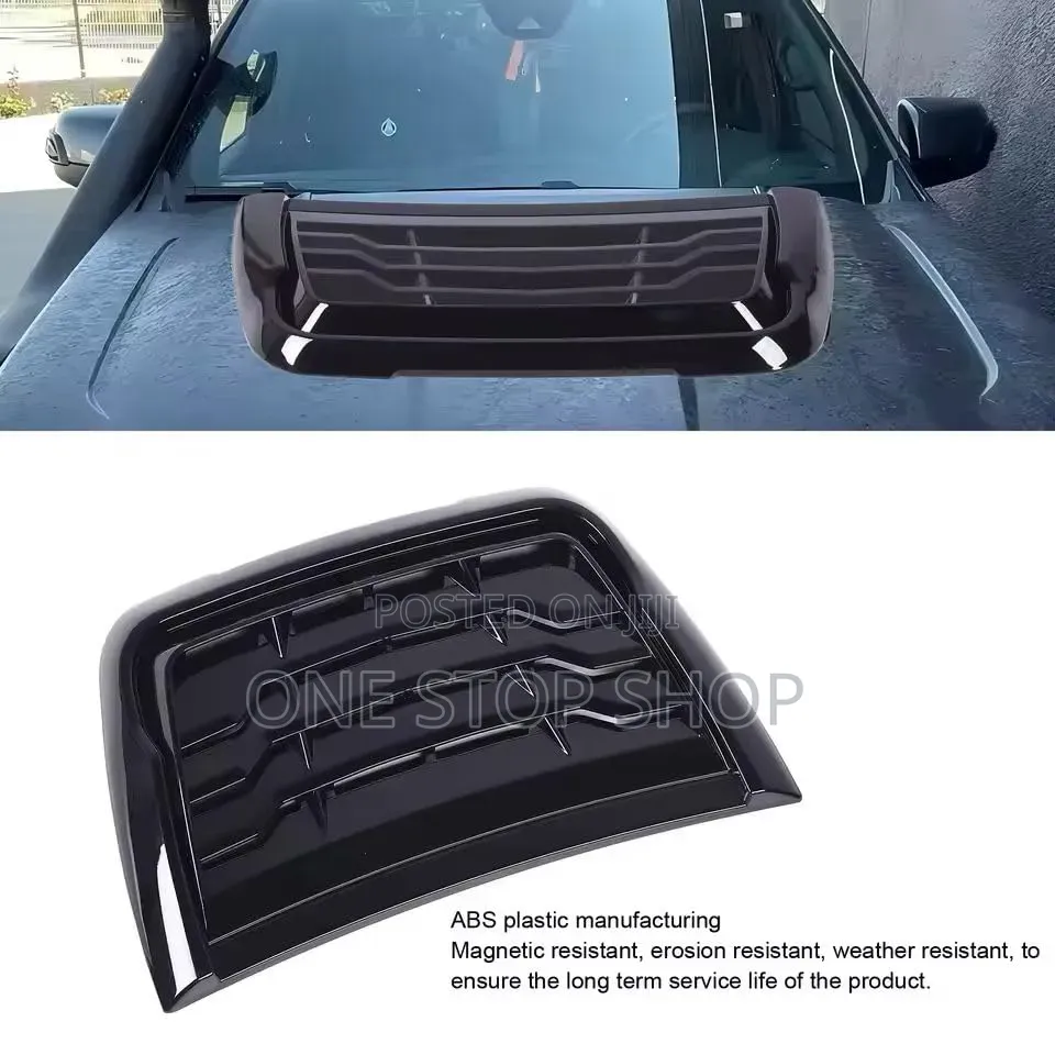 Carbon Fiber Style Finish Design Decorative Exterior Trim Bonnet Scoop