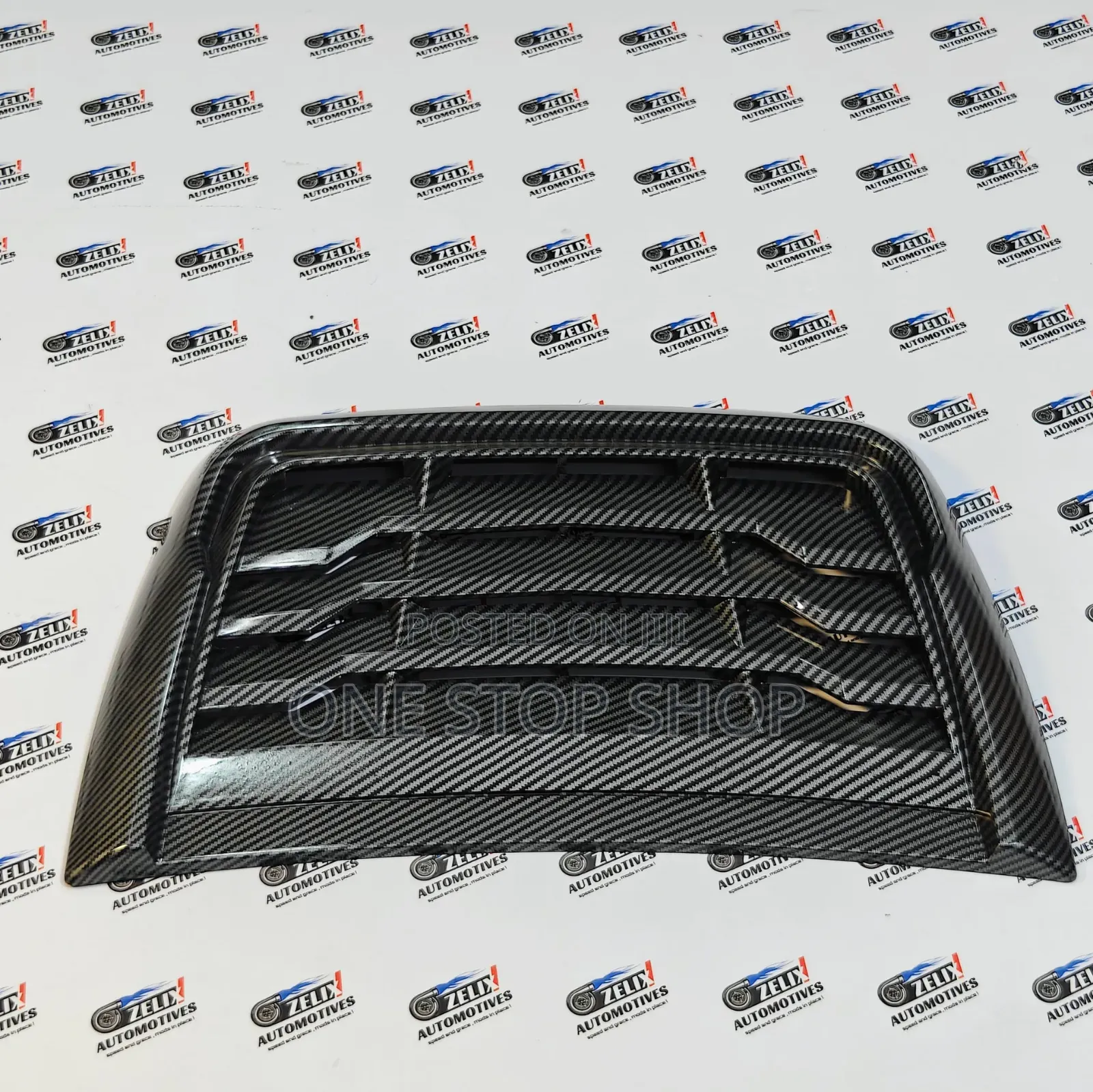 Carbon Fiber Style Finish Design Decorative Exterior Trim Bonnet Scoop
