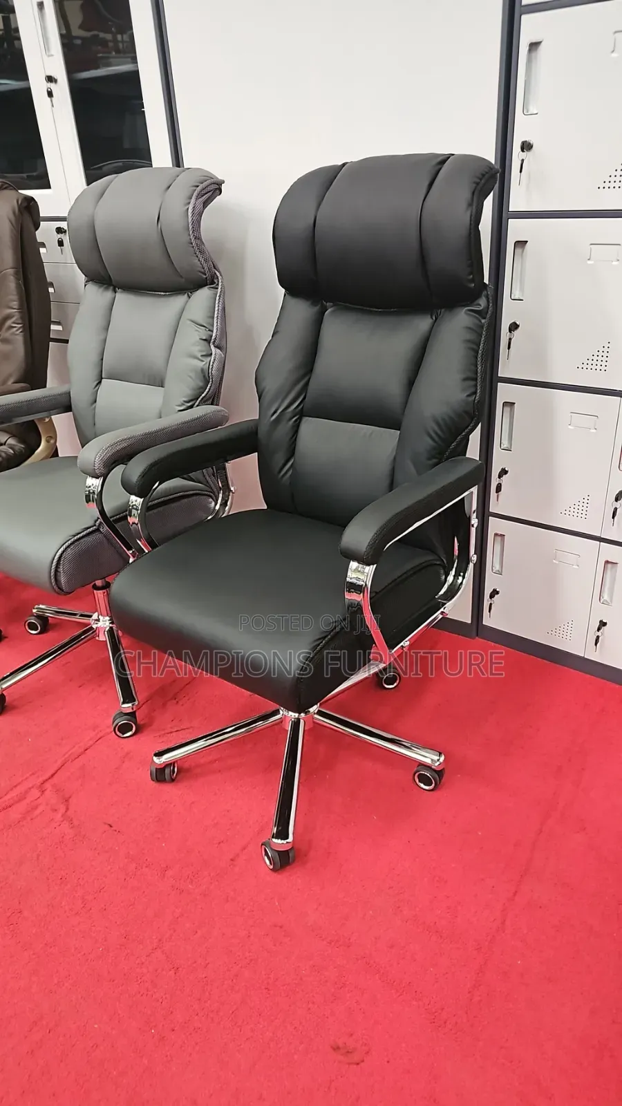 Plush Black Executive Swivel Chair