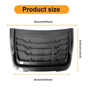 Big Size Gloss Black or Carbon Fiber Bonnet Scoop Decoration