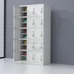 Office Cabinet : 15-Door Steel Locker Cabinet