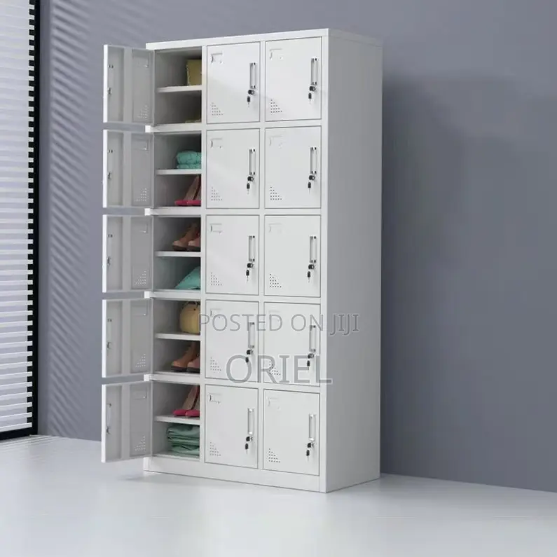 Office Cabinet : 15-Door Steel Locker Cabinet