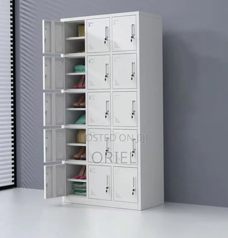 Office Cabinet : 15-Door Steel Locker Cabinet