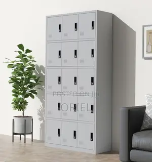 Office Cabinet : 15-Door Steel Locker Cabinet