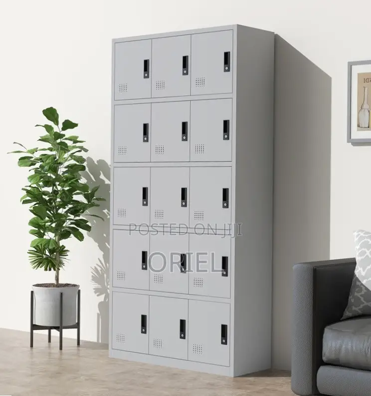 Office Cabinet : 15-Door Steel Locker Cabinet